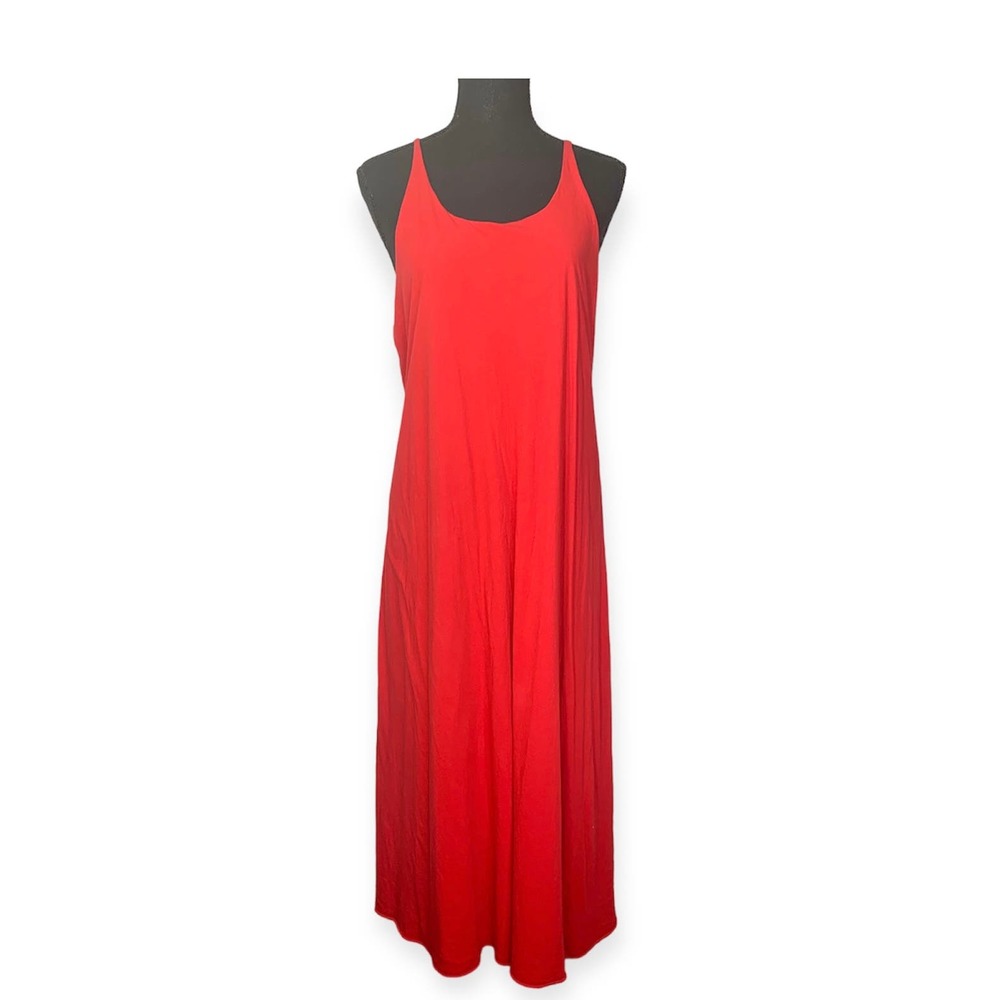 Rundholz Dip German brand 100% cotton string straps red dress size XL lined